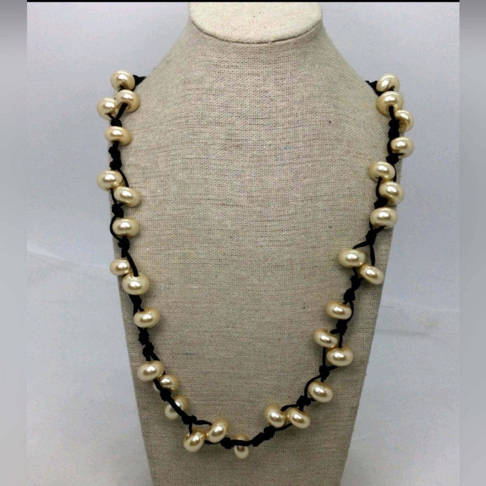 J. Crew Faux Pearl Long Necklace NWT
